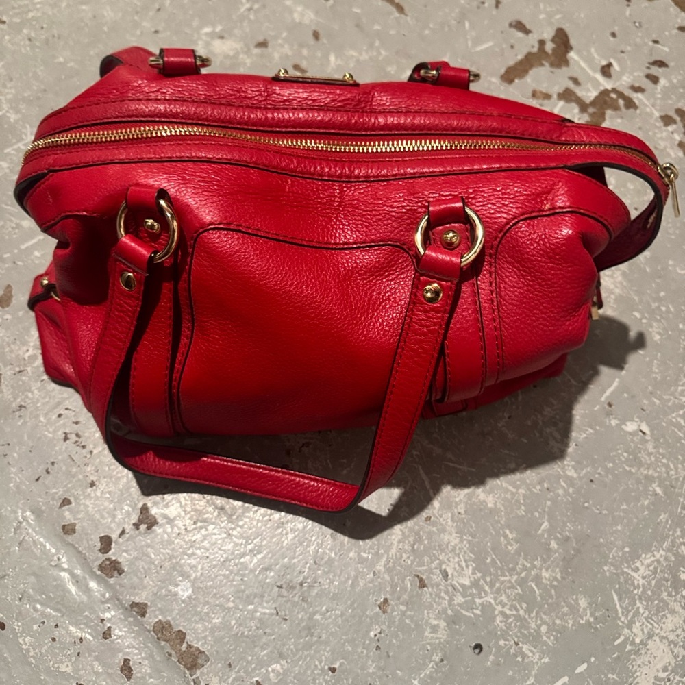 Michael Kors Red Leather Handbag - Picture 5 of 8